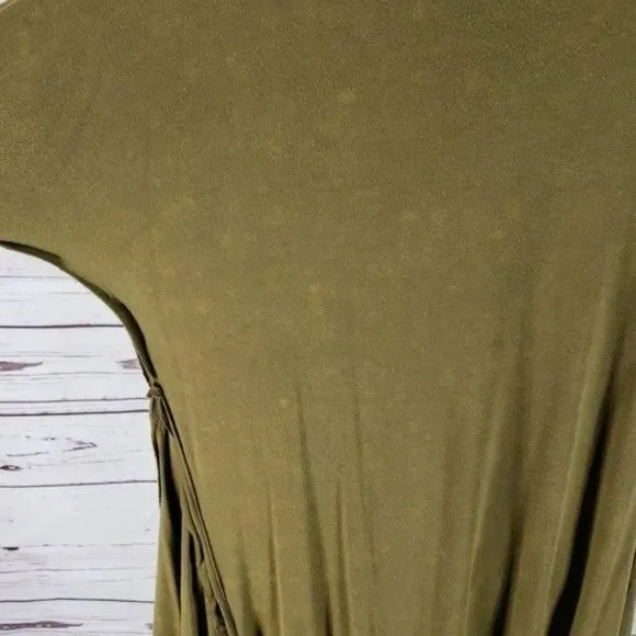 POL Olive Green Tunic small‎ dolman Dress blouse - Picture 7 of 8
